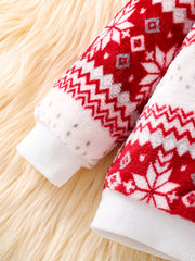 Snowflake Plush Coat for Girls - Warm & Stylish