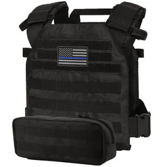 Adjustable Airsoft Vest Lightweight Training Vest With American Flag Patch
