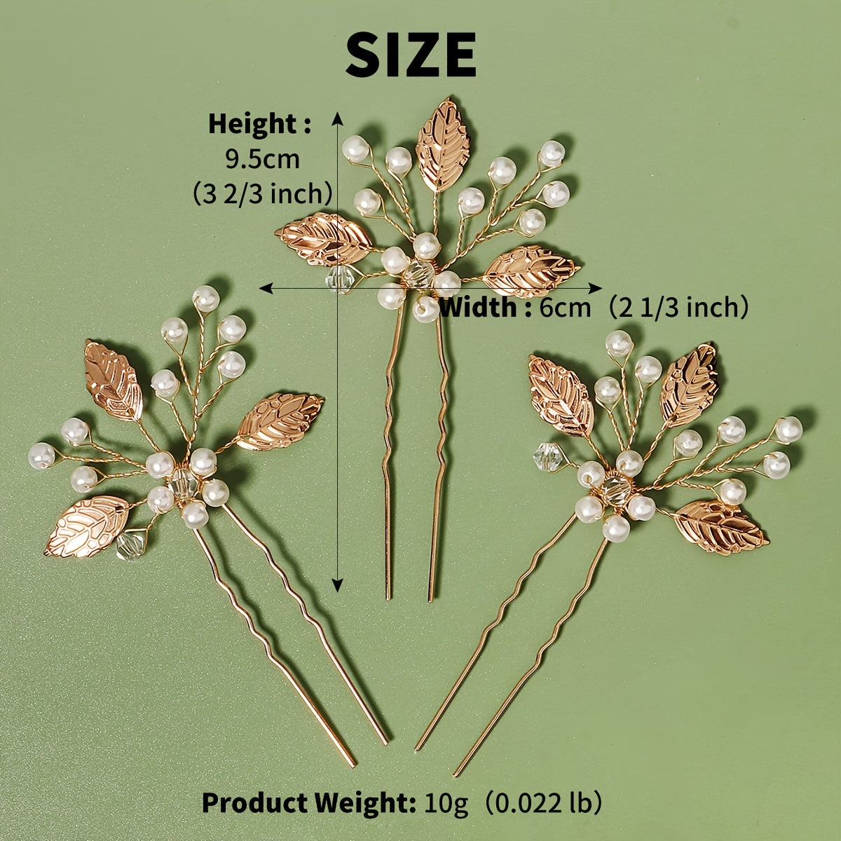 Golden Bridal Hair Comb Wedding Hair Accessories