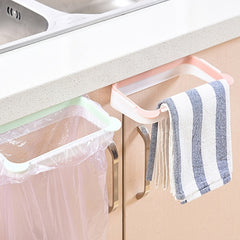 Portable Trash Bag Holder For Home Kitchen Cabinet Door Space Saving Hanging