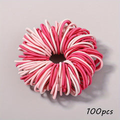 100pcs Candy Nylon Elastic Hair Ties Hair Accessories Gift For Girls