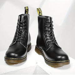 Women's Lace Up Ankle Combat Boots Round Toe Short Boots