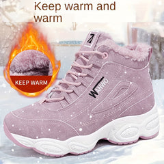 Women's High Top Plush Inner Thermal Sports Sneakers