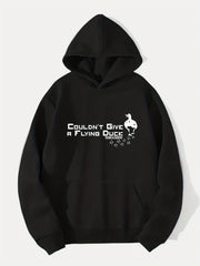 Duck Print Hoodie Men's Casual Graphic Pullover Hooded Sweatshirt