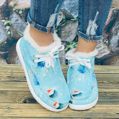Women's Snowman Cartoon Winter Snow Boots