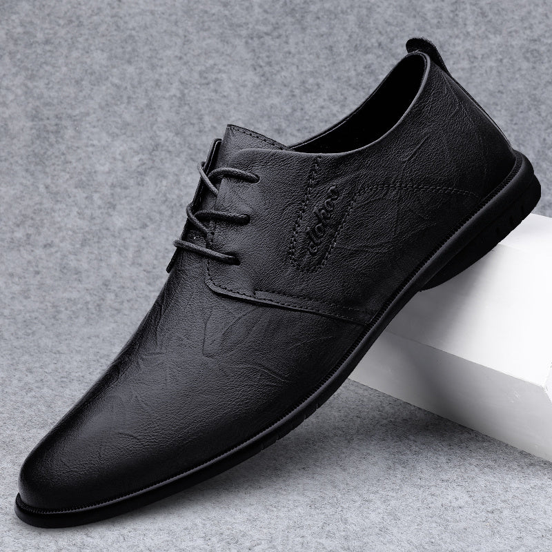 CLOHOO Men's Leather Dress Shoes