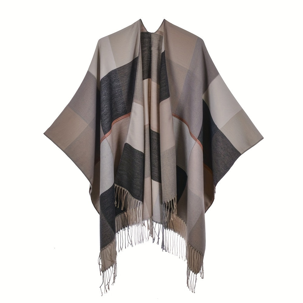 Vintage Cashmere Tassel Shawl Blanket Wraps