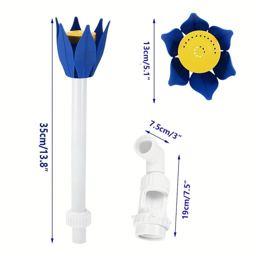 Adjustable Waterfall Pool Fountain Spray Above & In Ground Swimming Pool Waterfa