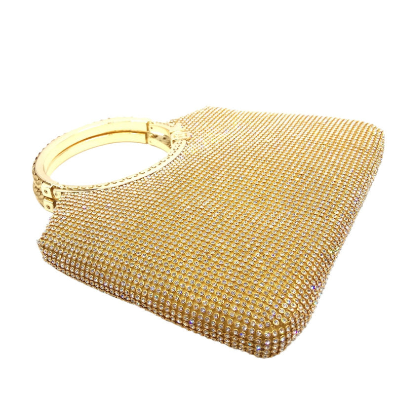 Women's Crystal Evening Clutch Wedding Tote Bag