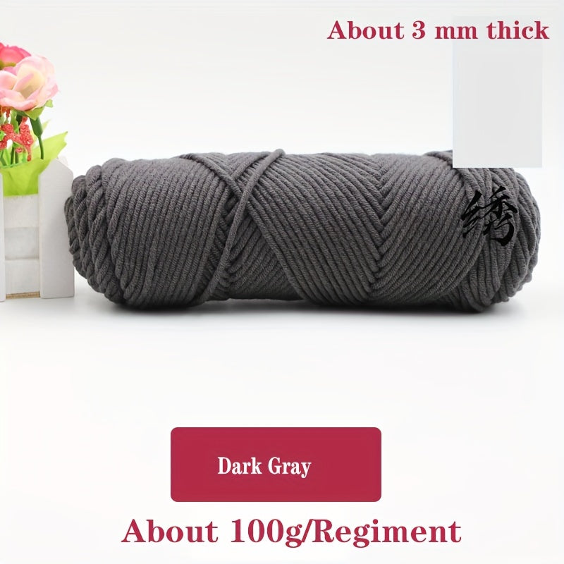 Thick 8-Strand Cotton Thread Ball for Scarf Knitting DIY Medium