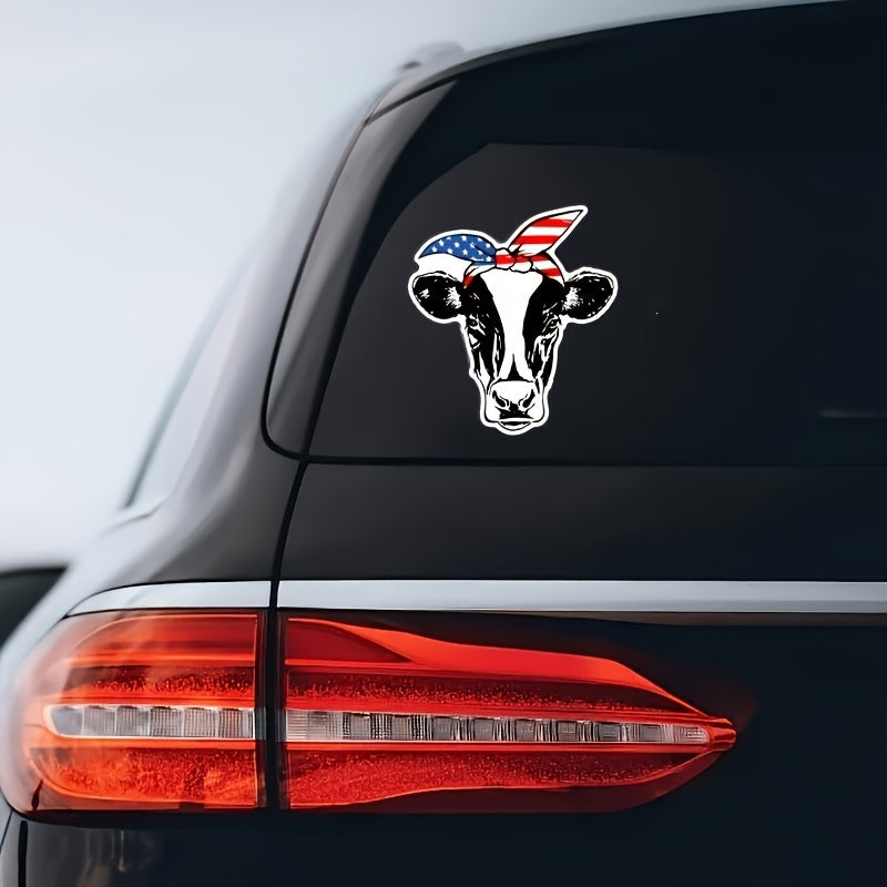 American Flag Papal Cow Computer Vinyl Sticker