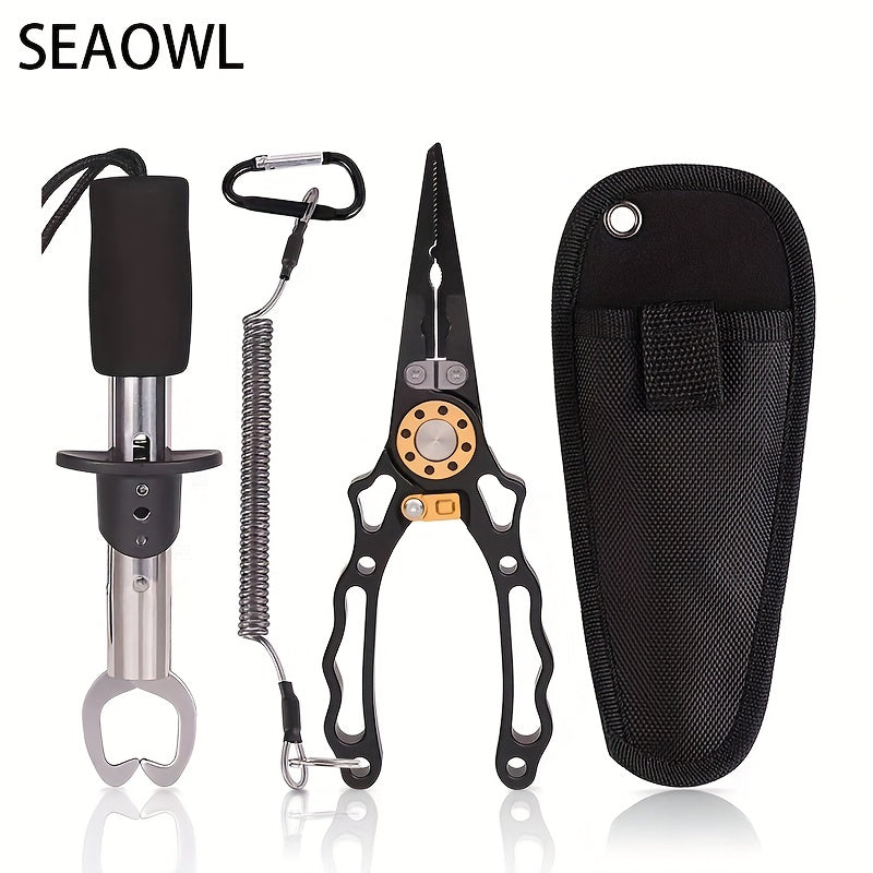 2pcs Fishing Pliers Fish Lip Gripper Upgrade Fly Fishing Tools Set