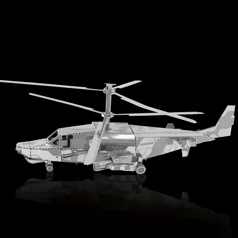 3D Metal Puzzle KA50 Helicopter DIY Assembly Model Toy