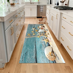 Seaside Beach Kitchen Floor Mat Hand Washable Carpet for Home Decor