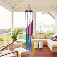 Colorful Wind Chime 18 Inch Aluminum Tube Home Decor