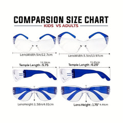6pcs Safety Glasses Polycarbonate Impact Resistant Lens