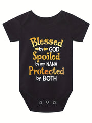 Casual I'm Not Spoiled My Grandpa Just Love Me Onesie for Baby Boys and Girls