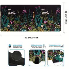 Large Gaming Mouse Pad with Rubber Base & Sewn Edge