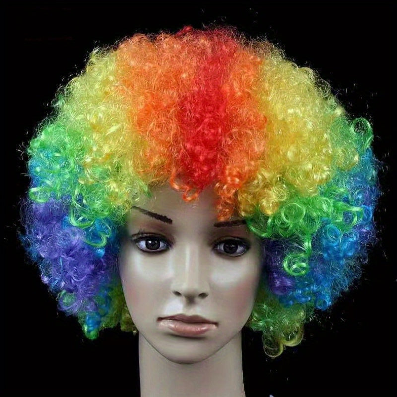 Fluffy African Style Wig Heat Resistant Synthetic For Men And Women