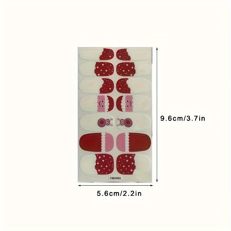 Cute Nail Stickers for Christmas Manicure - Gift for Women Girls