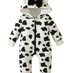 Baby Bowknot Hooded Sweatshirt Romper Zipper Outwear Christmas Gift
