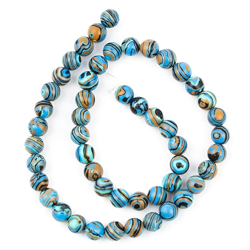 Synthesis Malachite Beads Round Loose Gemstone Beads For Jewelry Making 4mm-12mm