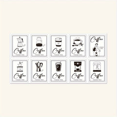 100pcs Coffee Cup Stickers for DIY, Guitar, Laptop, Motorcycle, Car