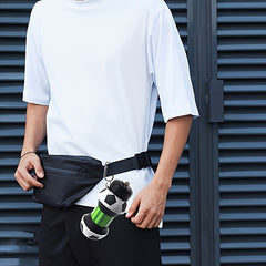 550ml Foldable Football Water Bottle Straw Leakproof Outdoor Fitness Travel