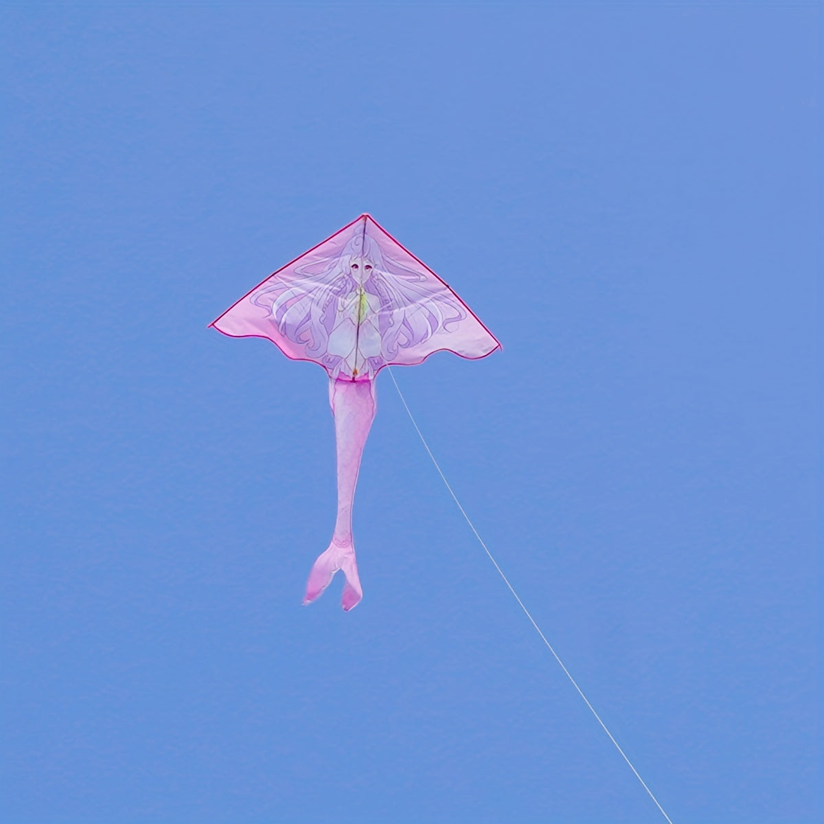 Mermaid Kite With 91.44m Handle Line for Beach Park Yard