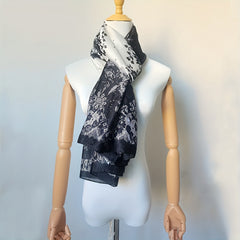 Vintage Flower Print Scarf Classic Shawl Windproof Bandana
