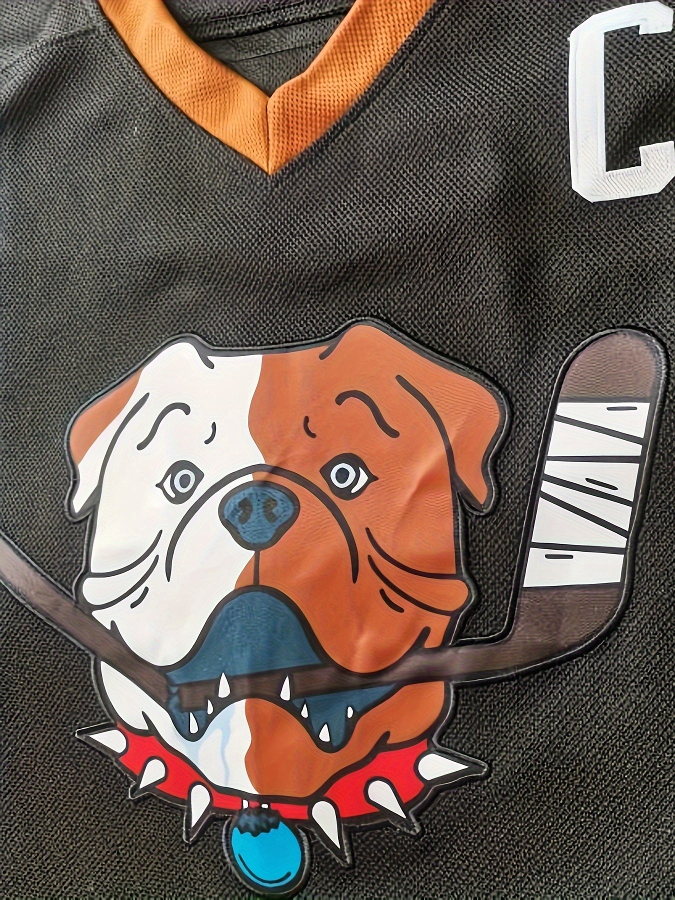 Men's Dog Pattern Hockey Jersey Long Sleeve Retro Classic Sweatshirt