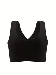Plus Size Seamless Wireless Yoga Fitness Bra