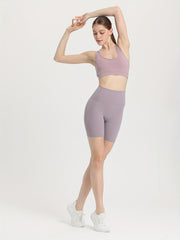 Women's High Waist Hip Exercise Running Tight Fitness Shorts