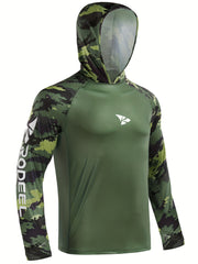 Men's UPF 50 Fishing Shirt Hoodie Long Sleeve UV Protection