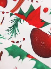 Christmas Dress Women's Plus Allover Print Tie Shoulder Round Neck Kno