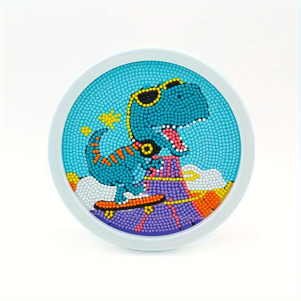 DIY Round Frame Cartoon Diamond Painting Set Room Decoration