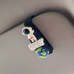 Astronaut Flowers Sun Visor Sunglasses Holder