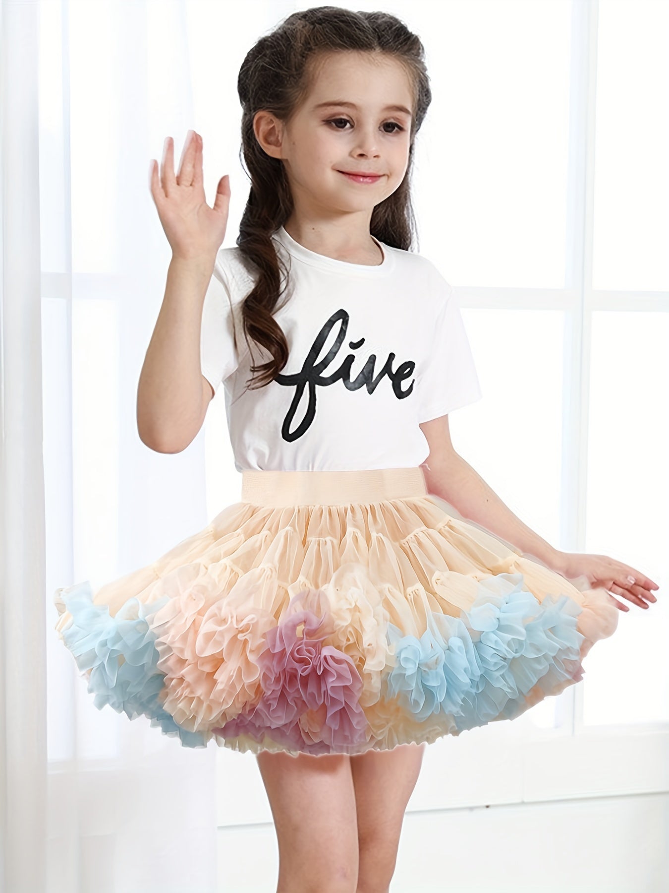 Soft Nylon Tutu Skirt for Girls - Dance Ballet Birthday Parties