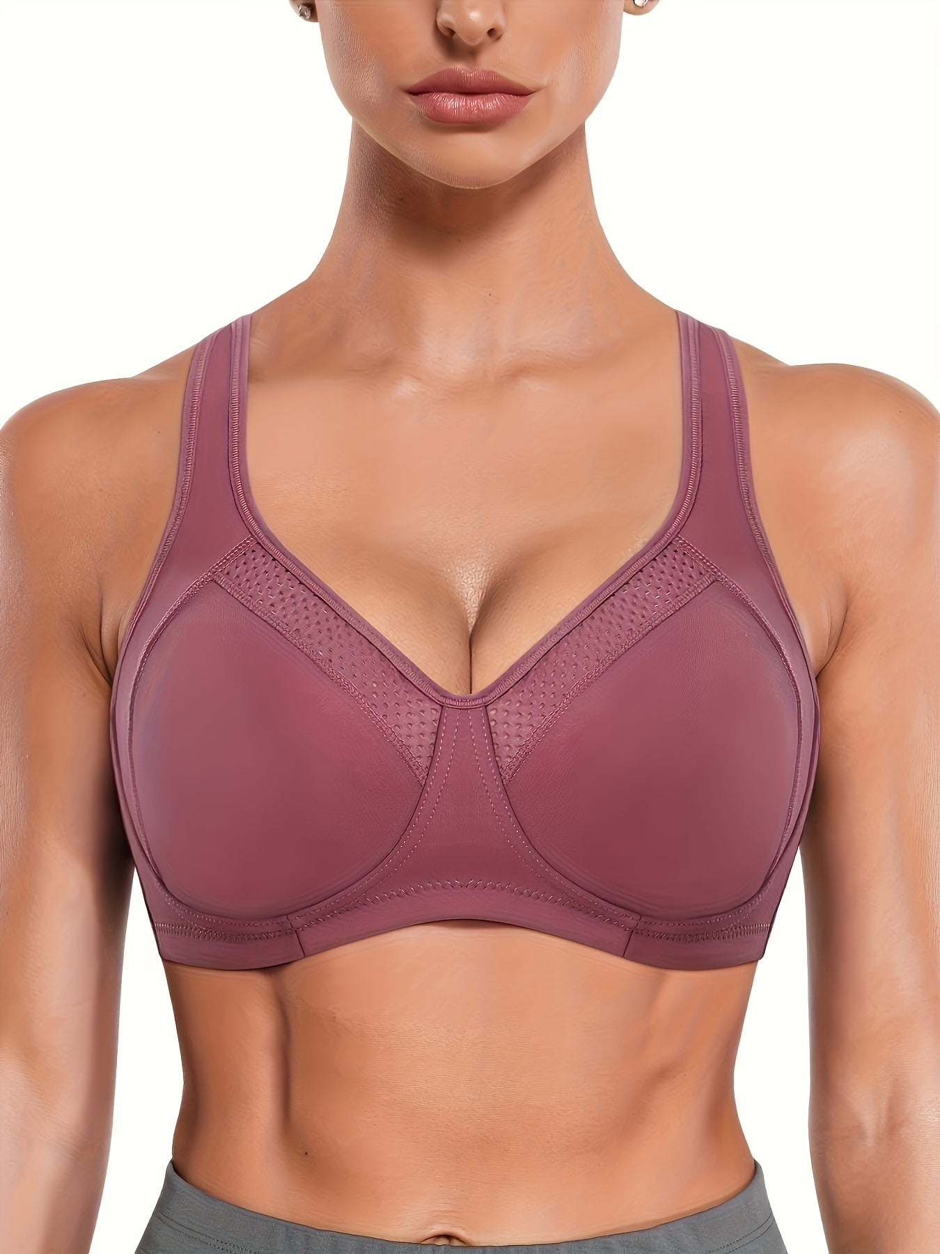 High Impact Sports Bra for Women Racerback Fitness Gym Bra