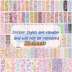 Laser Flash Sticker Set Waterproof DIY Cartoon Stickers