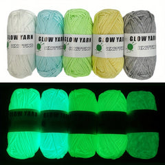 Luminous Knitting Crochet Yarn 100 Polyester For Crocheting And Knitting