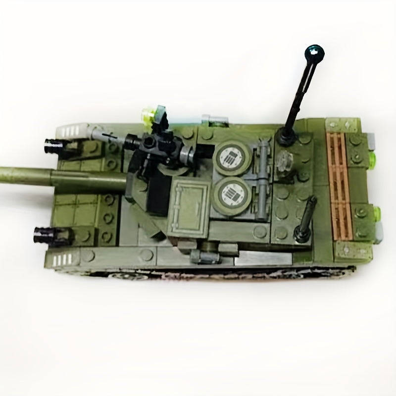 Tank Model Building Blocks Toy Set T 85 Main Battle Trucks with Soldiers Figures