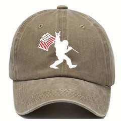 Casual Washed Cotton Baseball Cap Letter Printed Sun Protection Hat