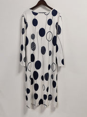 Women's Plus Polka Dot Print Maxi Dress