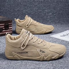 Men's Solid Lace up Walking Shoes Outdoor Sneakers