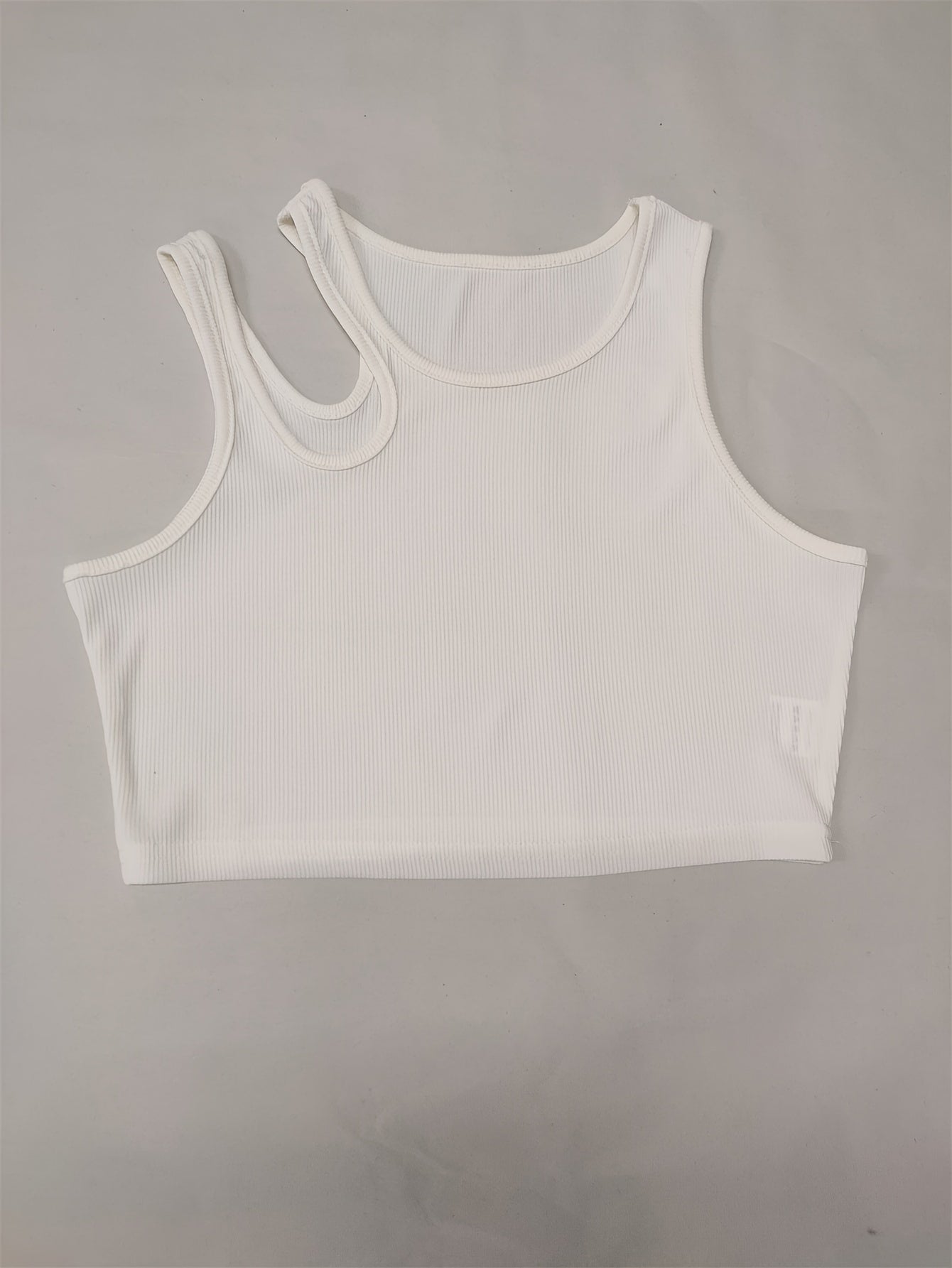 Sexy Sleeveless Tank Top Asymmetrical Neck for Summer