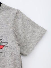 Boys Racing Cars Pajamas Set Short Sleeves Crew Neck Casual Homewear