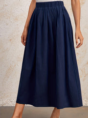 Elastic Waist Casual Skirt for Spring & Summer