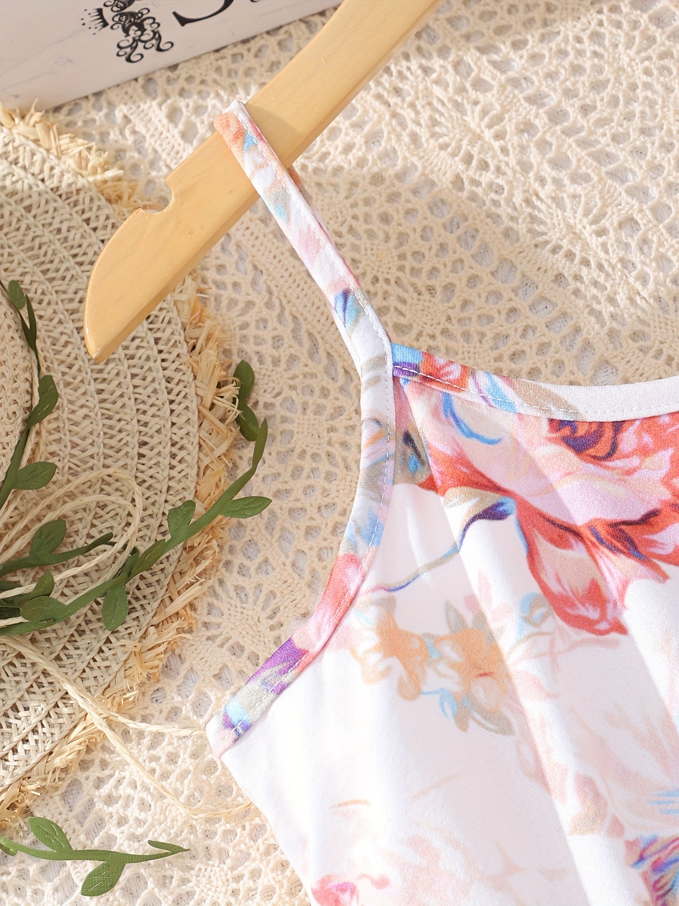Boho Floral Sleeveless A Line Cami Dress For Summer