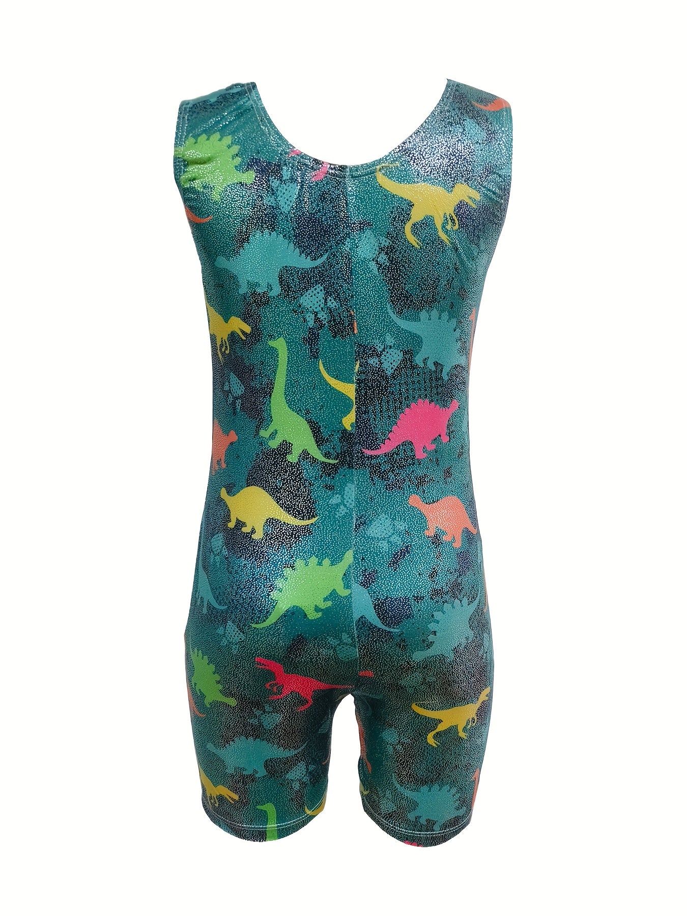 Girls Dino Camo Gymnastics Suit for Sports Dance